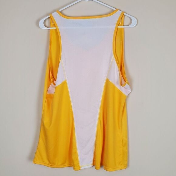 Grand Slam Performance 1/4 Zip Yellow & White Tank - Picture 6 of 7